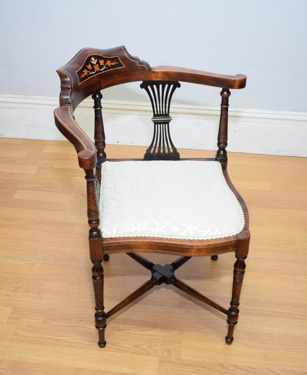 Victorian Corner Inlaid Armchair View VII