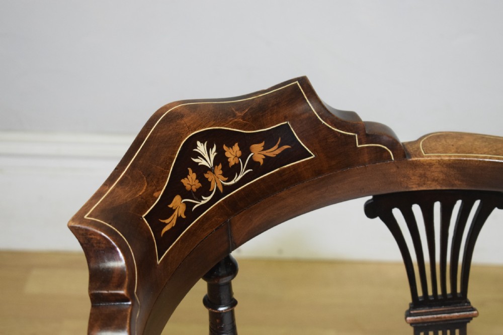 Victorian Corner Inlaid Armchair View IX
