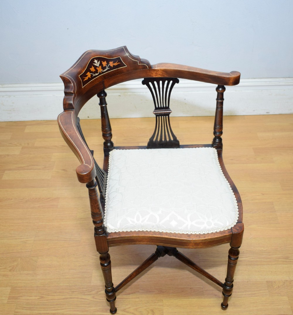Victorian Corner Inlaid Armchair View XIII