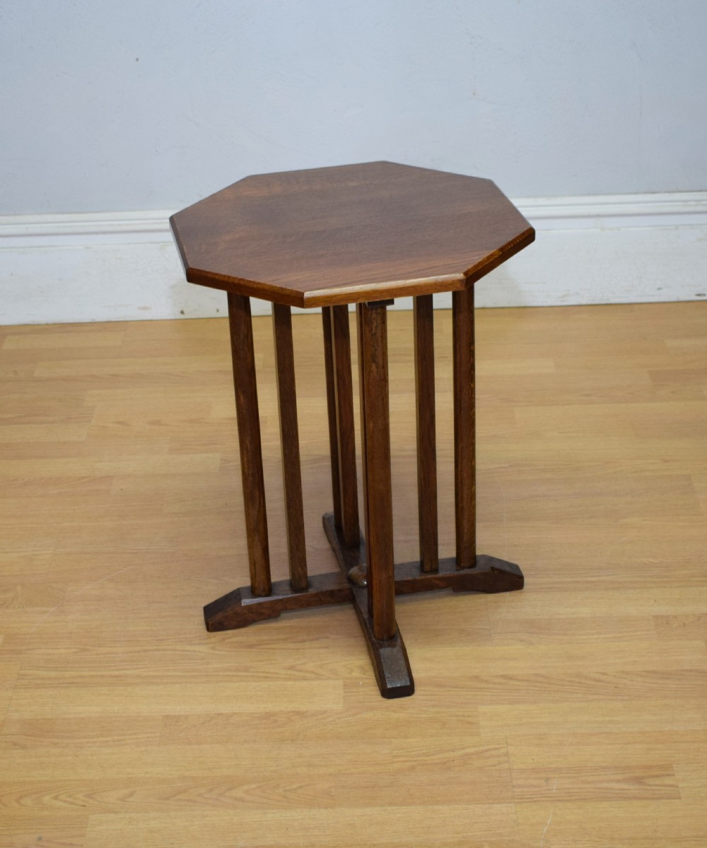 Arts & Crafts Oak Octagonal Table View II