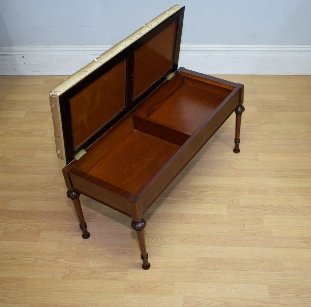 Antique Victorian Inlaid Duet Piano Stool View XVII