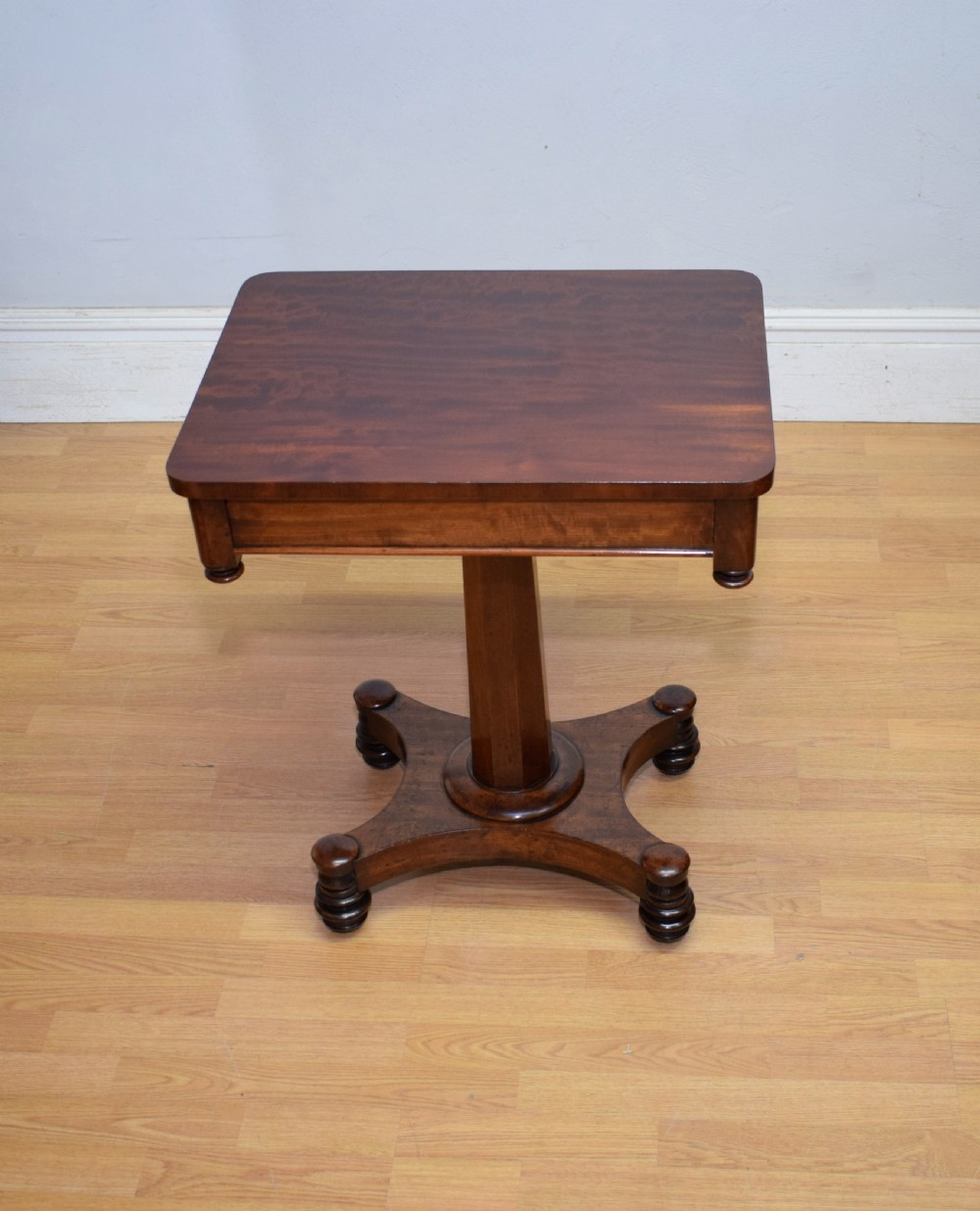 Antique Regency Pedestal Side Table  View V