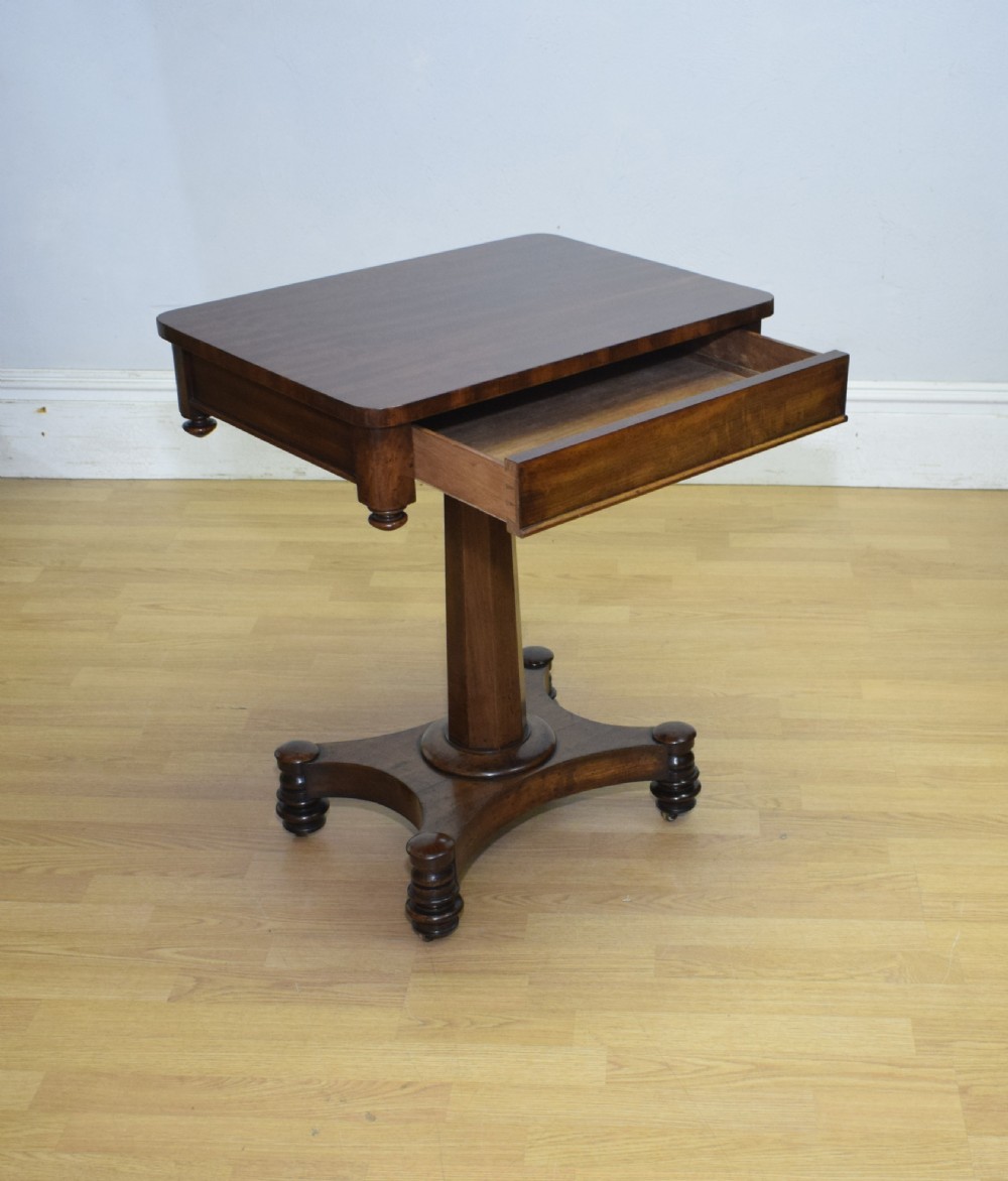 Antique Regency Pedestal Side Table  View XI