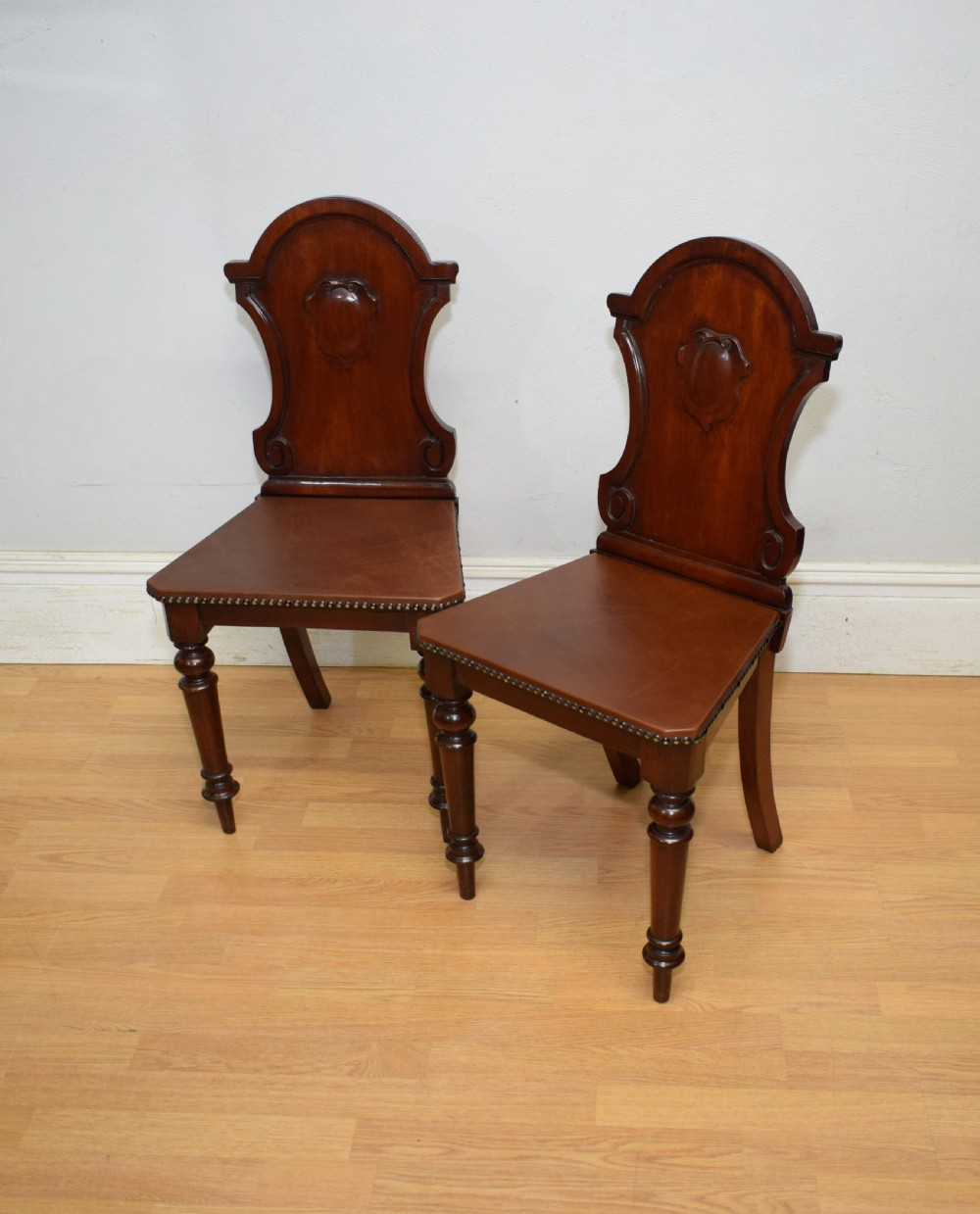 Pair of Victorian Hall Chairs View II