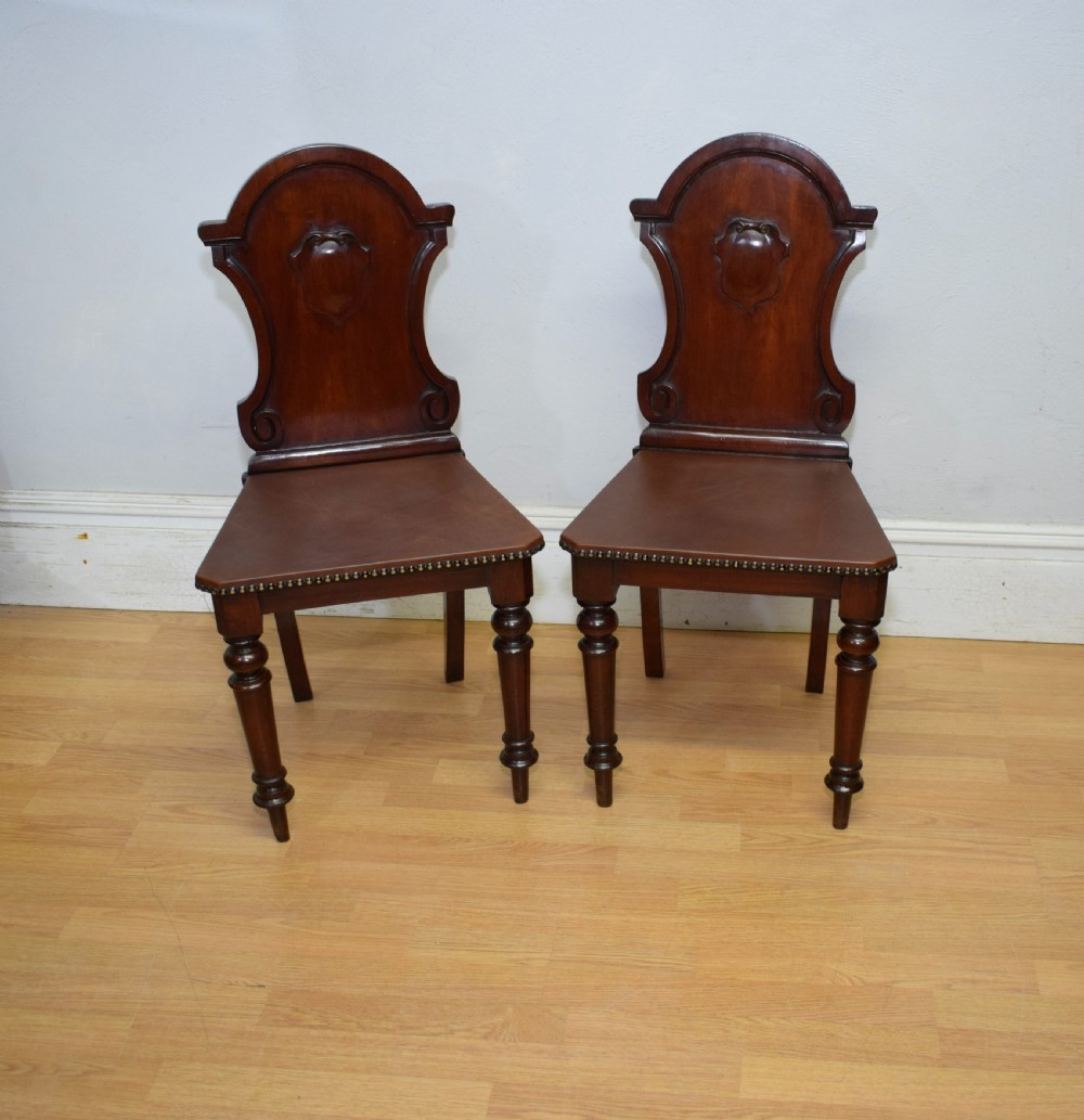 Pair of Victorian Hall Chairs View V
