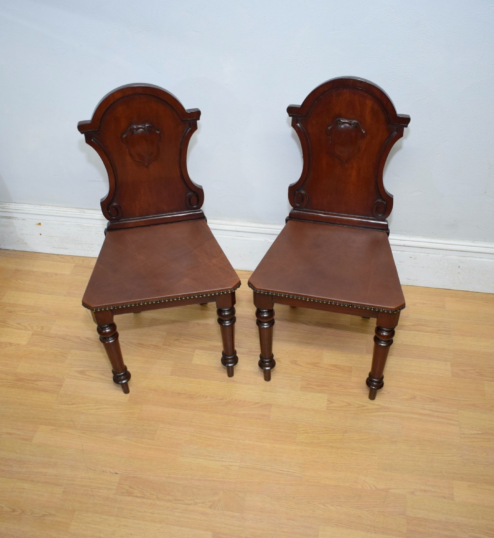 Pair of Victorian Hall Chairs View XII