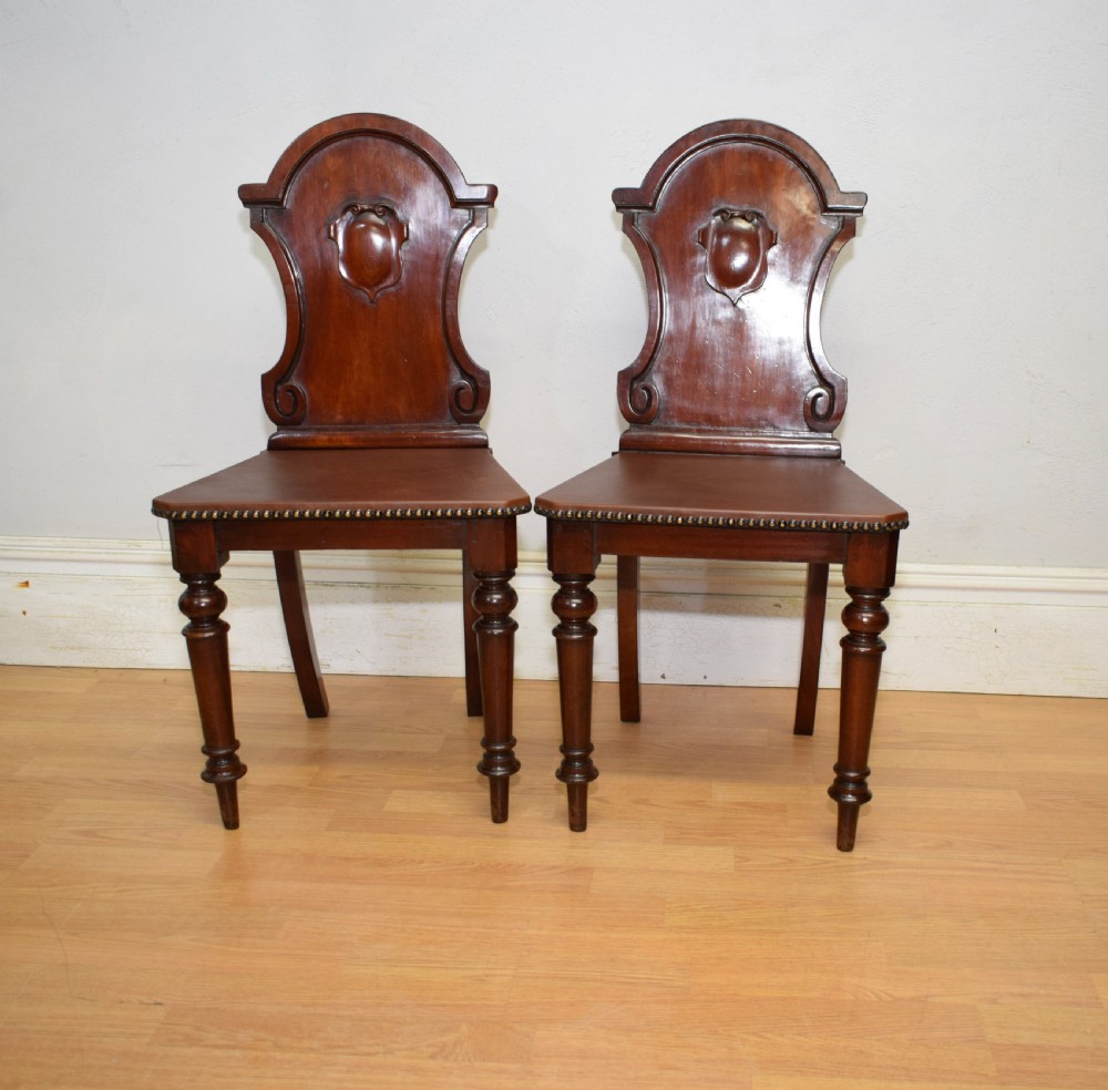 Pair of Victorian Hall Chairs View XIX