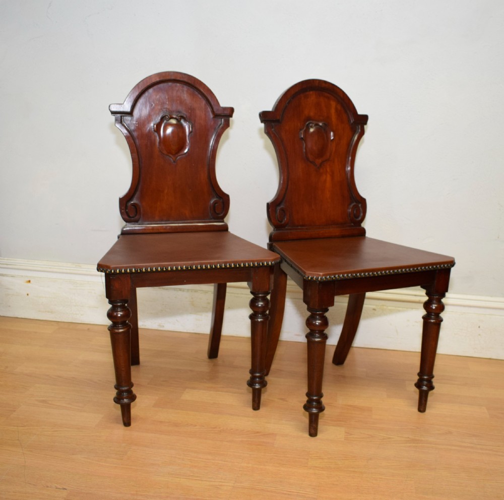 Pair of Victorian Hall Chairs View XX