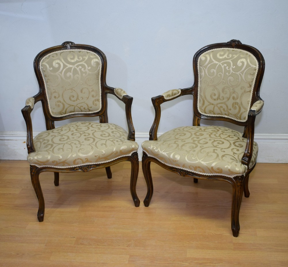 Early 20th Century Pair of French Armchairs View III