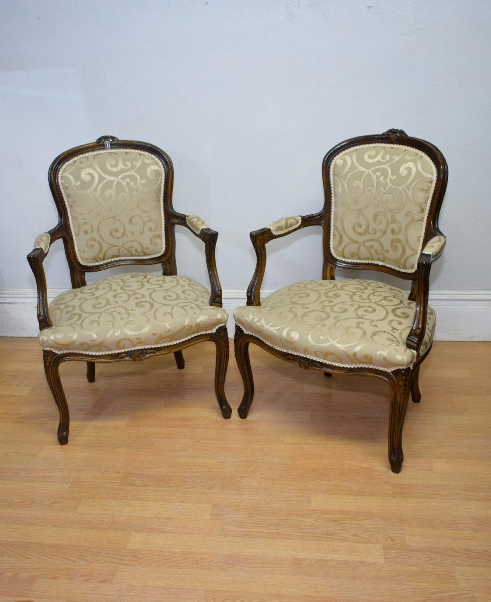 Early 20th Century Pair of French Armchairs View IV