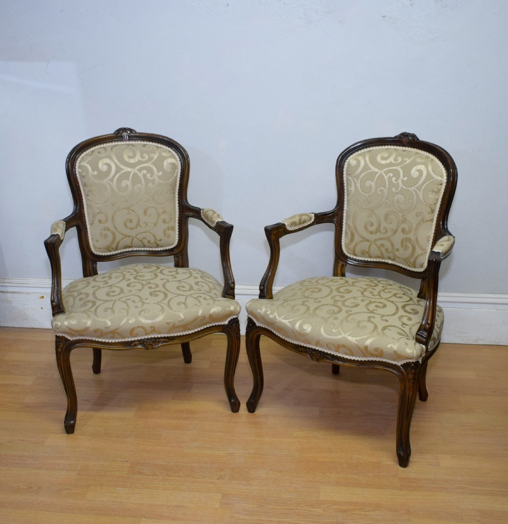 Early 20th Century Pair of French Armchairs View V
