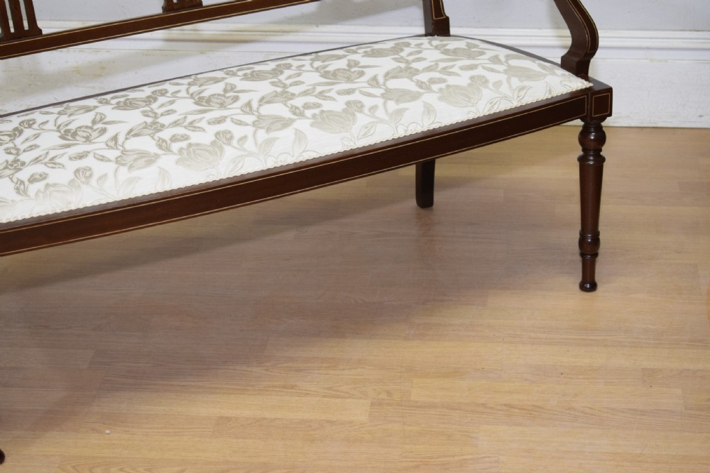 Antique Victorian Inlaid Couch View VII