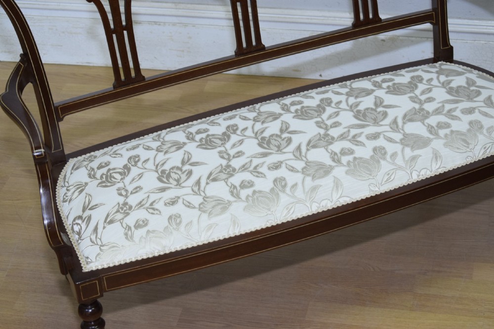Antique Victorian Inlaid Couch View XI