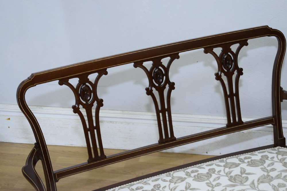 Antique Victorian Inlaid Couch View XII