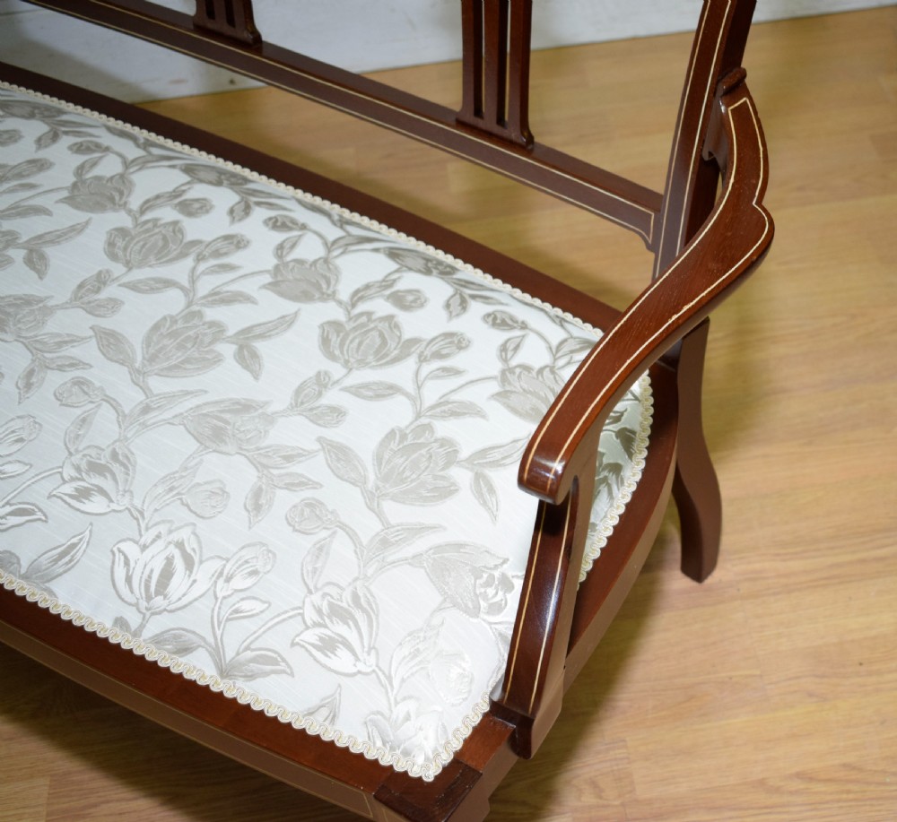 Antique Victorian Inlaid Couch View XVI
