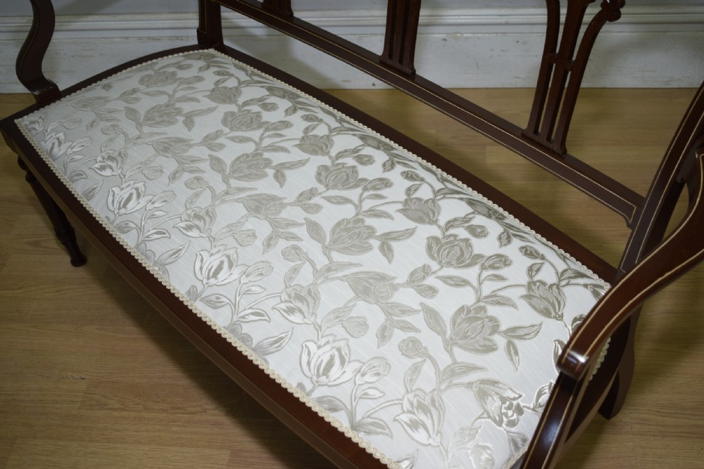 Antique Victorian Inlaid Couch View XVIII