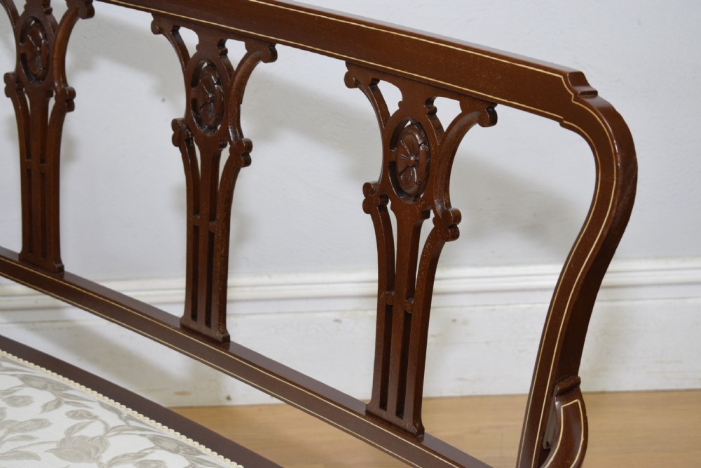 Antique Victorian Inlaid Couch View XXI