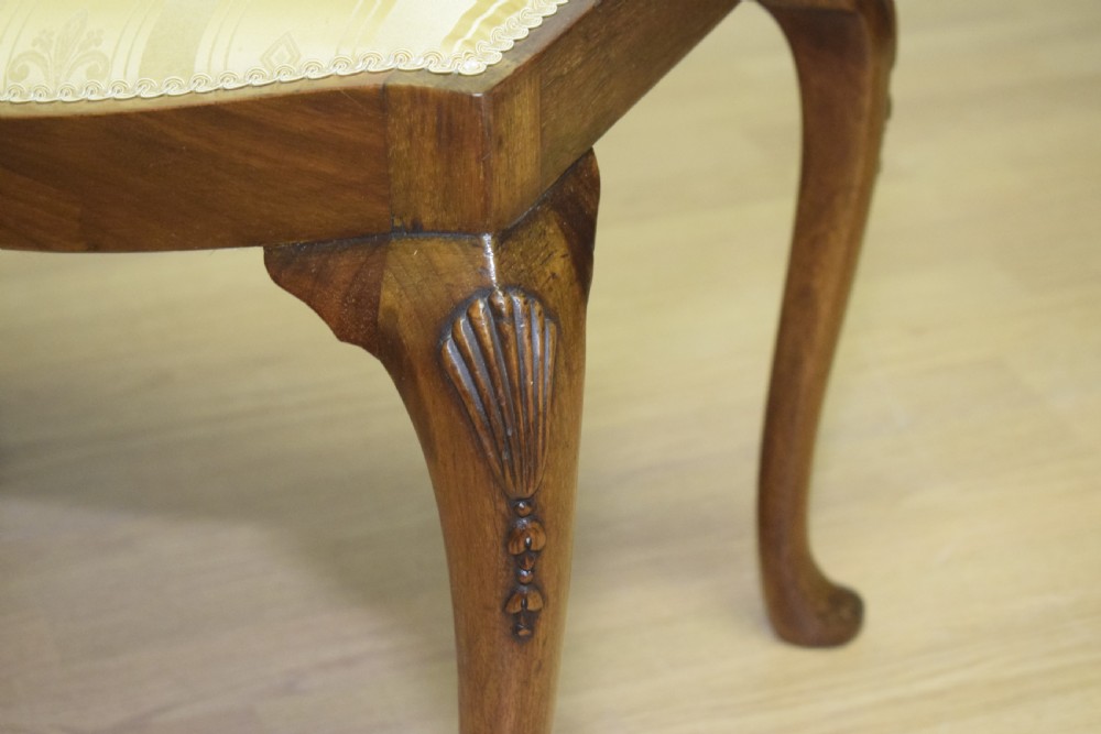  Dressing Table Walnut Stool Early 20th Century View XII