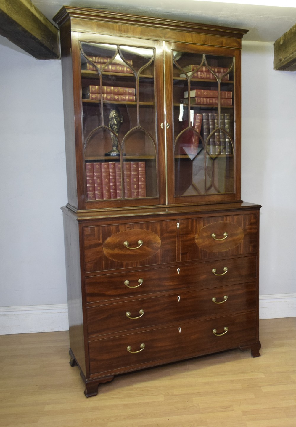  Regency Secretaire Bookcase