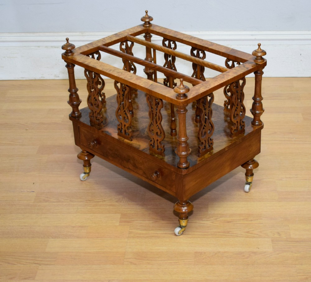 Victorian Burr Walnut Canterbury View II