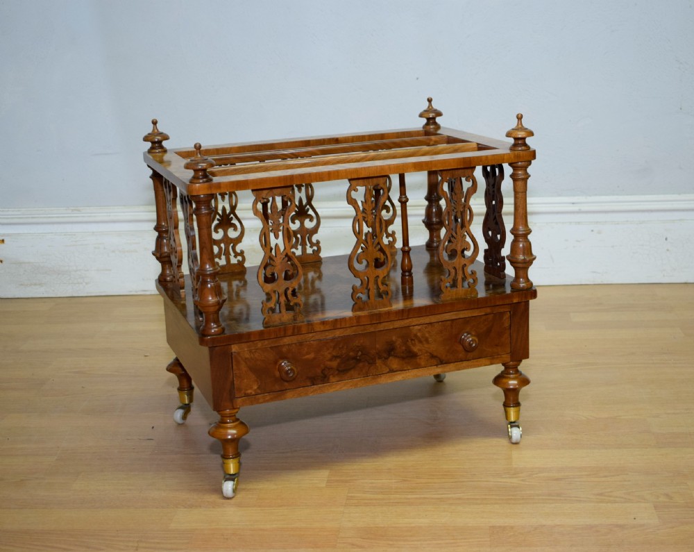 Victorian Burr Walnut Canterbury View III