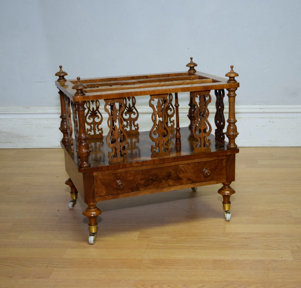 Victorian Burr Walnut Canterbury View V