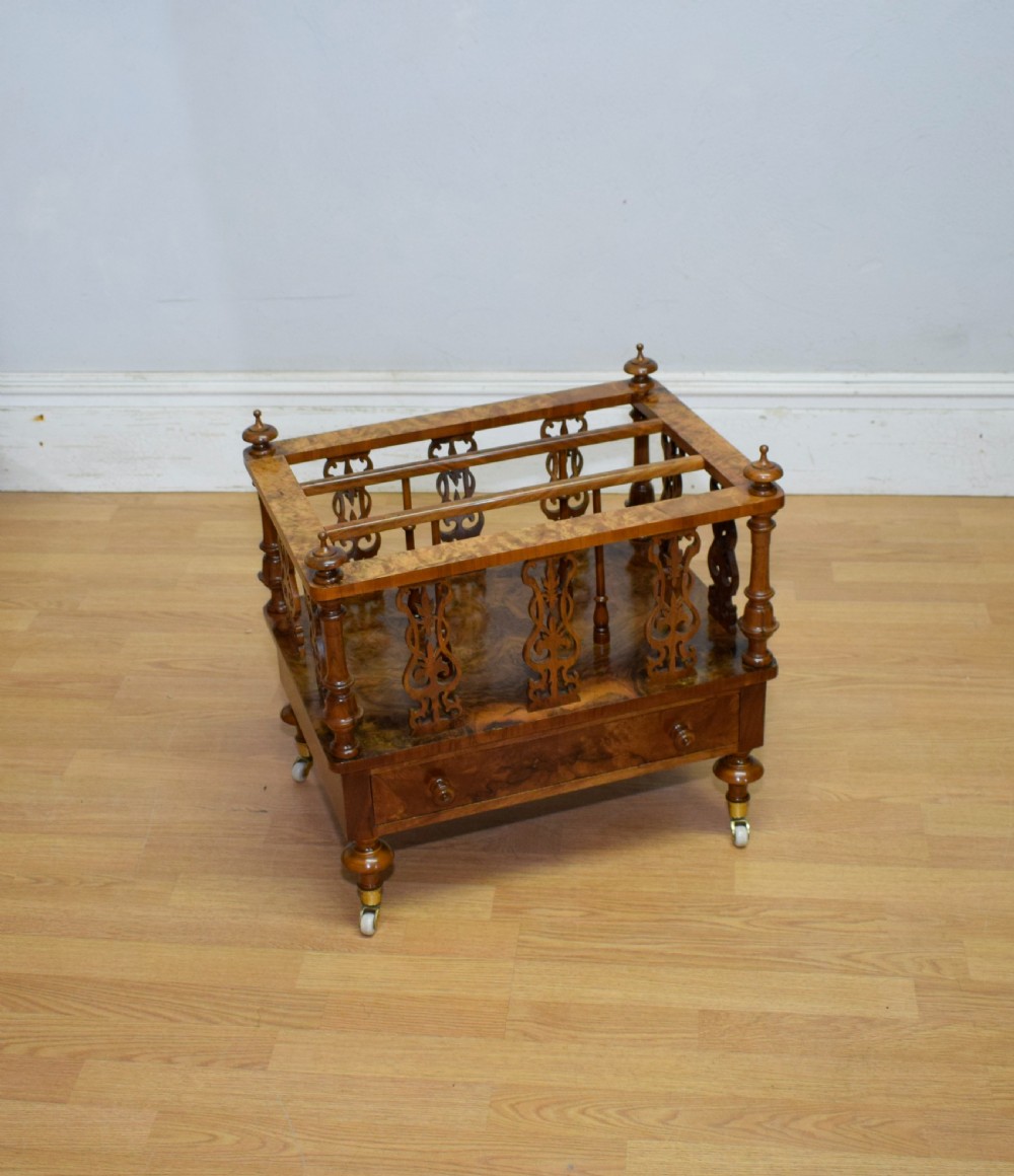 Victorian Burr Walnut Canterbury View VI