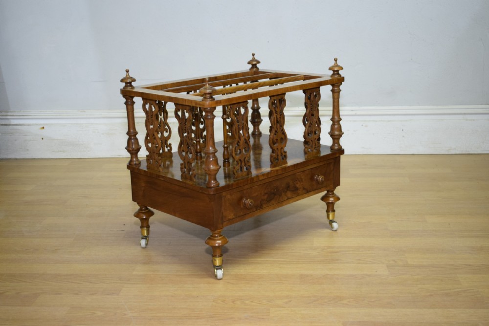 Victorian Burr Walnut Canterbury View X