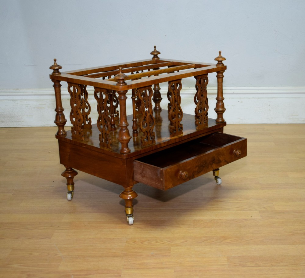 Victorian Burr Walnut Canterbury View XI