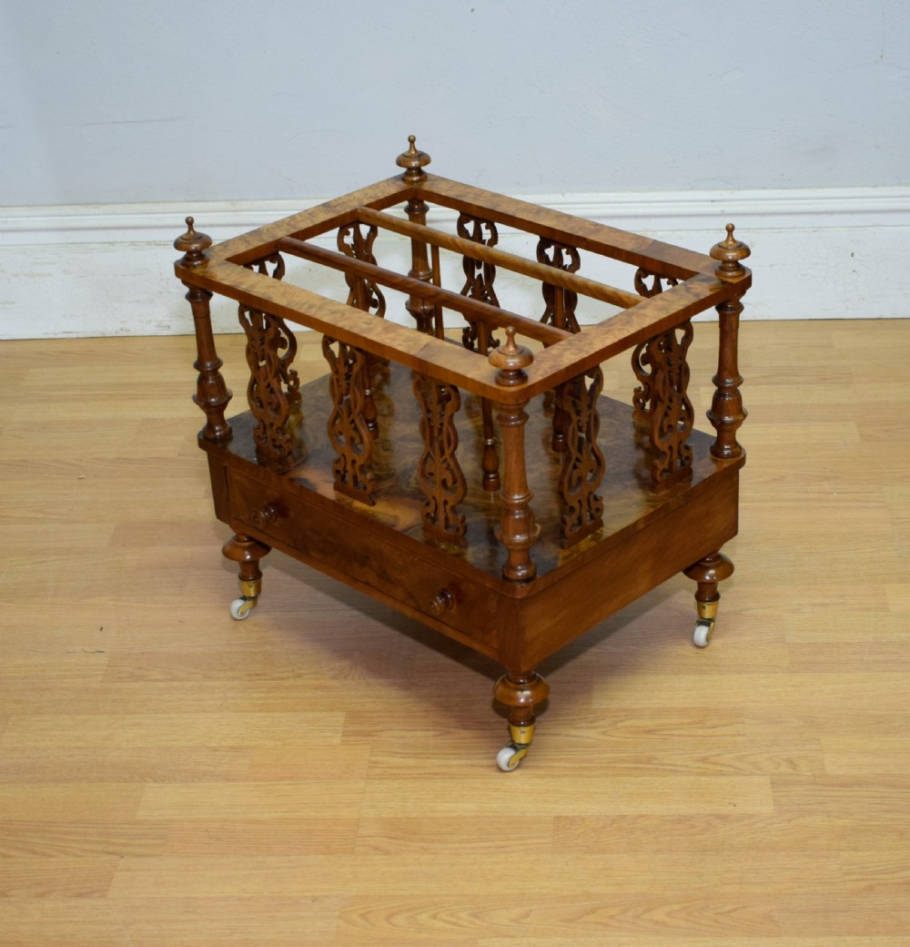 Victorian Burr Walnut Canterbury View XII
