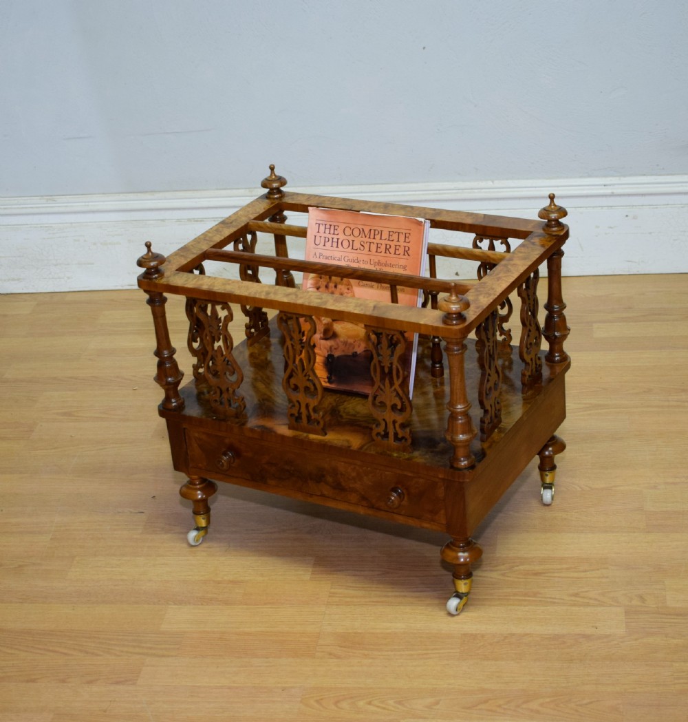 Victorian Burr Walnut Canterbury View XIII