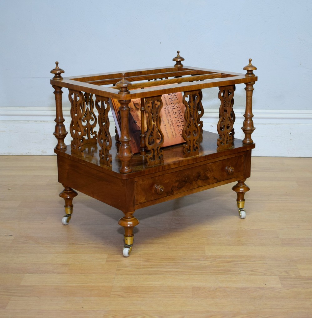 Victorian Burr Walnut Canterbury View XIV
