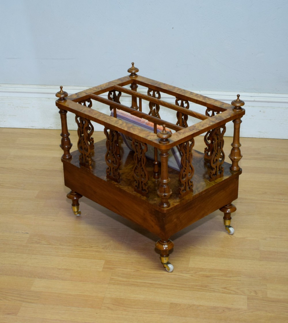 Victorian Burr Walnut Canterbury View XV