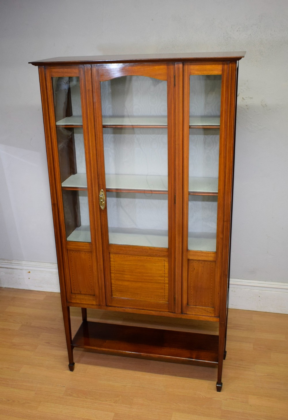 Antique Edwardian Inlaid Display Cabinet View II