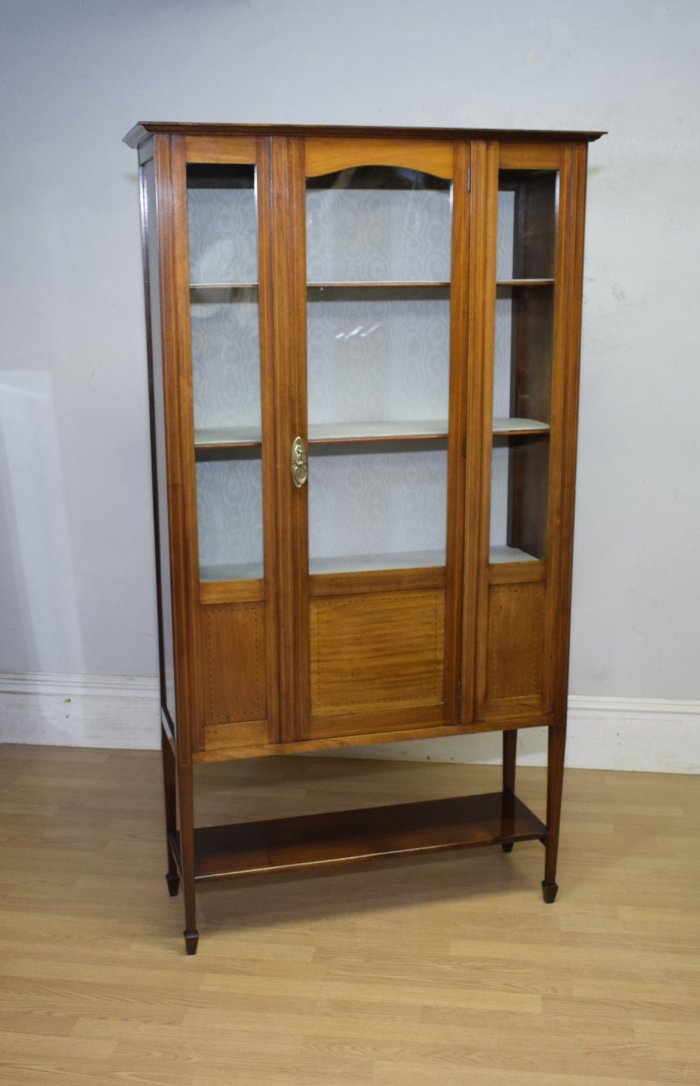 Antique Edwardian Inlaid Display Cabinet View IV