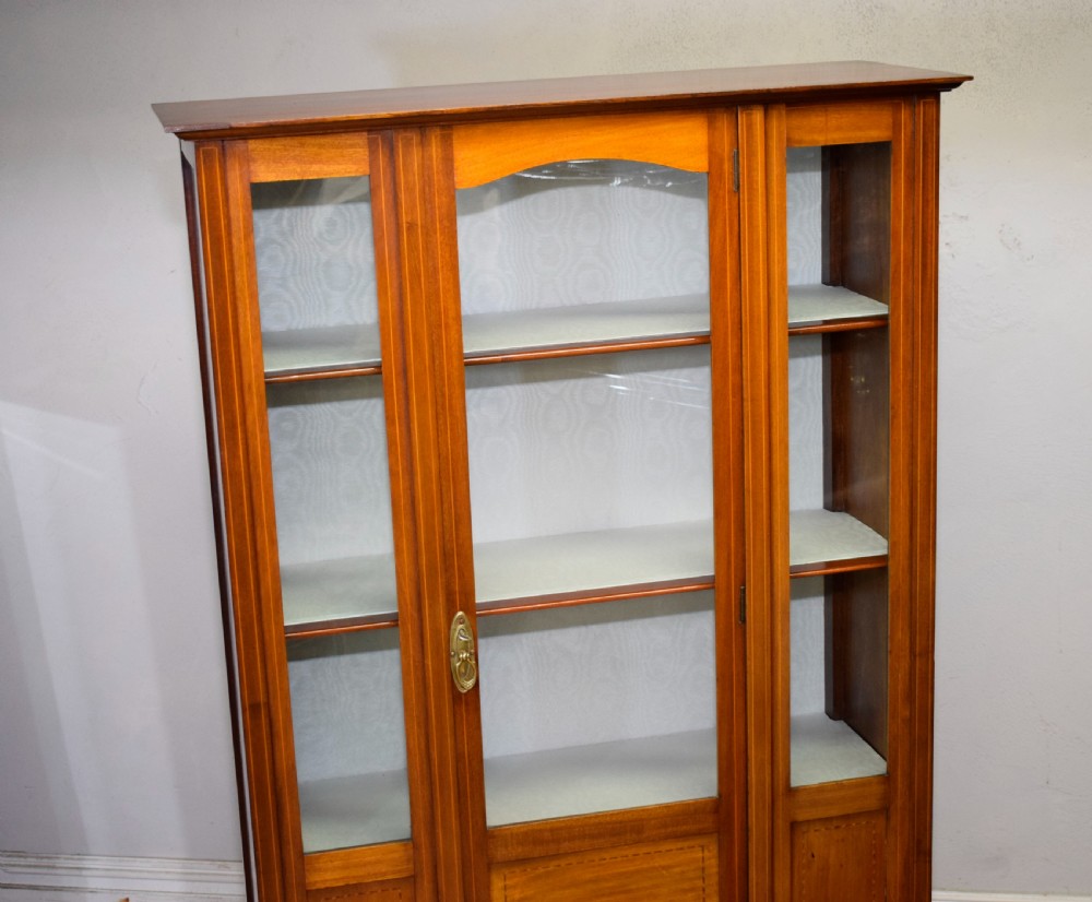 Antique Edwardian Inlaid Display Cabinet View VIII