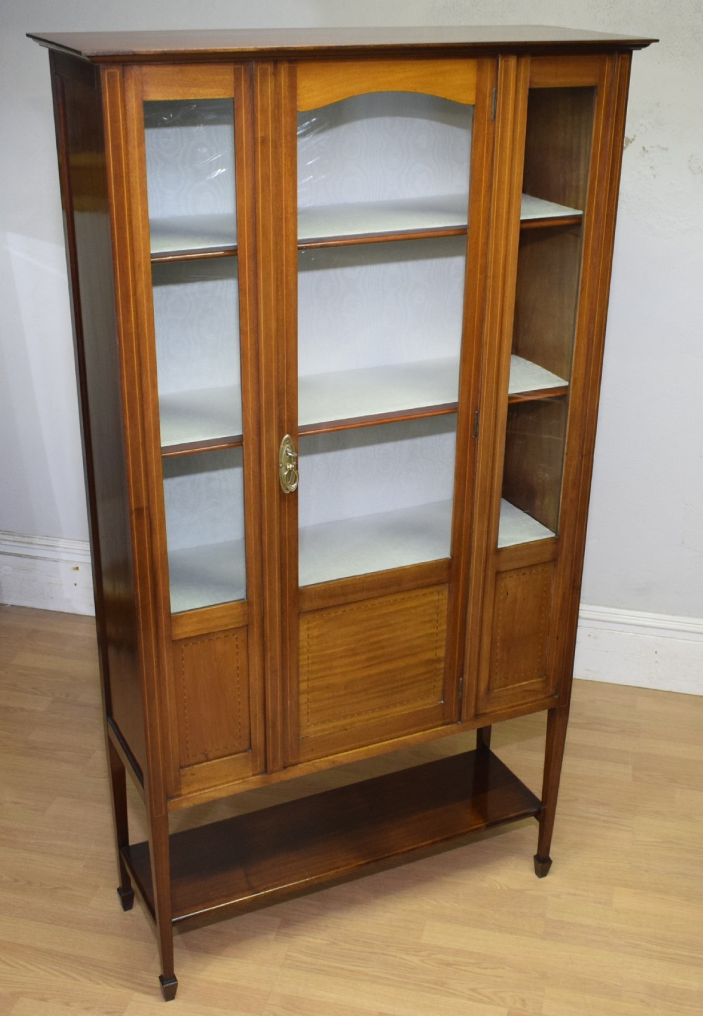 Antique Edwardian Inlaid Display Cabinet View X