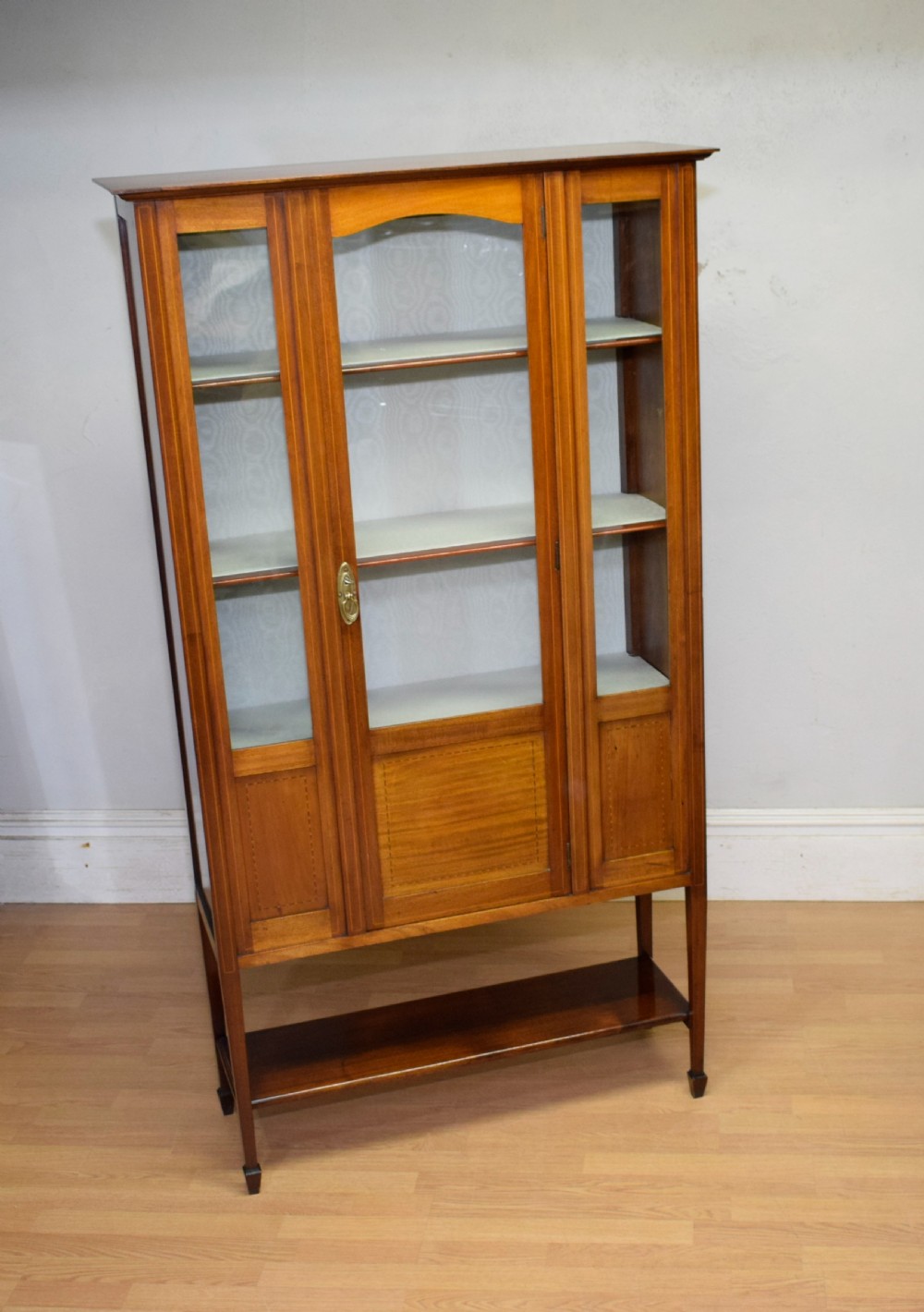 Antique Edwardian Inlaid Display Cabinet View XII