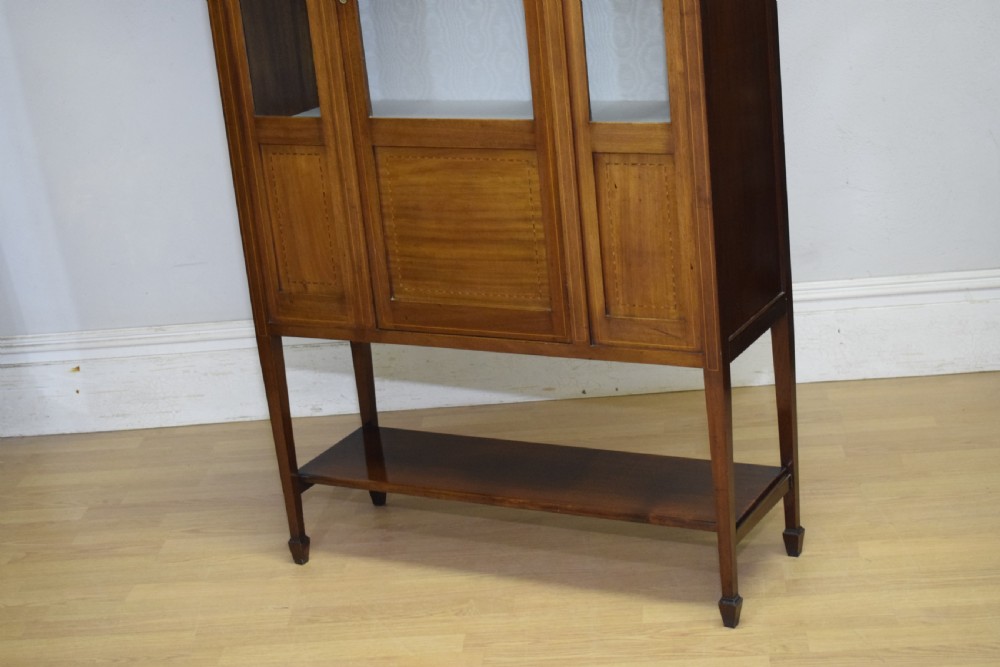 Antique Edwardian Inlaid Display Cabinet View XIV