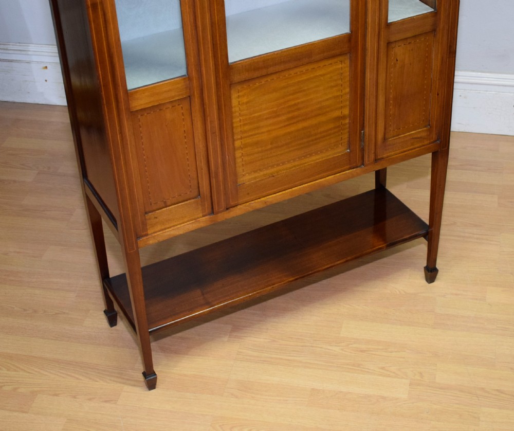 Antique Edwardian Inlaid Display Cabinet View XVII