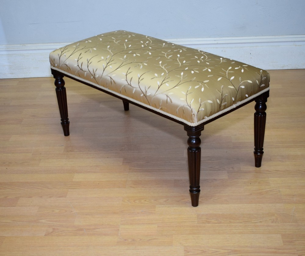 Large Upholstered Centre Stool / Duet Stool View XI