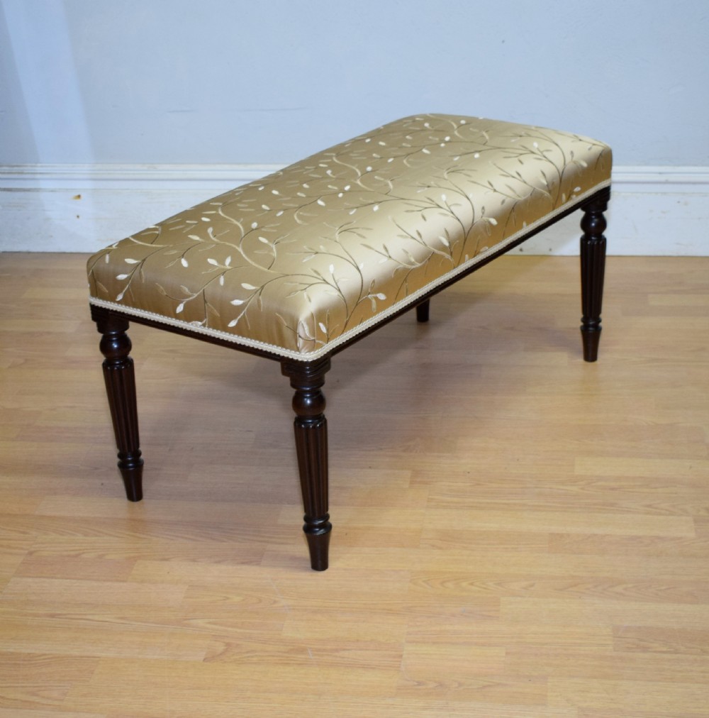 Large Upholstered Centre Stool / Duet Stool View XIII