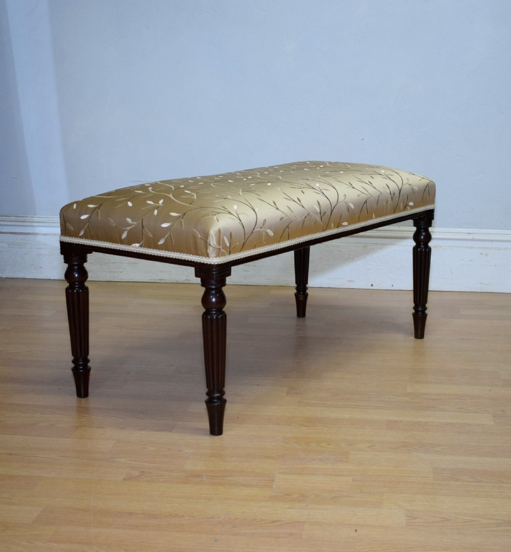 Large Upholstered Centre Stool / Duet Stool View XIV