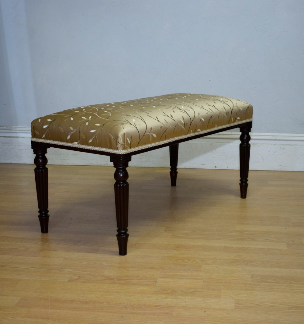 Large Upholstered Centre Stool / Duet Stool View XV
