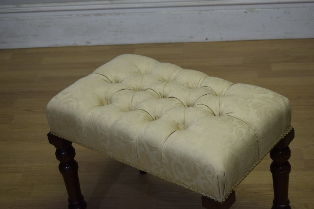 Antique Victorian Upholstered Stool  View VIII