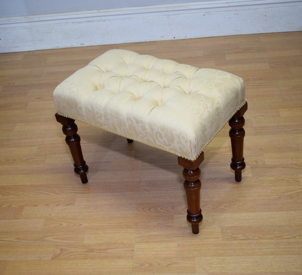 Antique Victorian Upholstered Stool  View IX