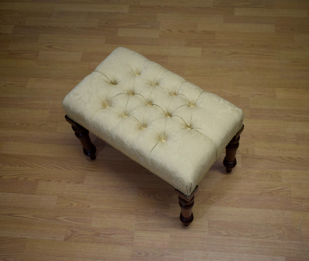 Antique Victorian Upholstered Stool  View XIII