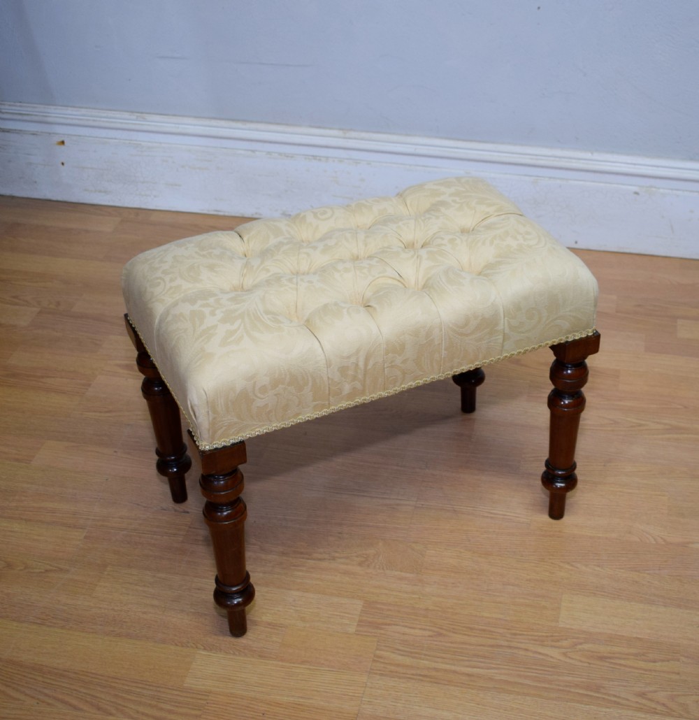 Antique Victorian Upholstered Stool  View XIV