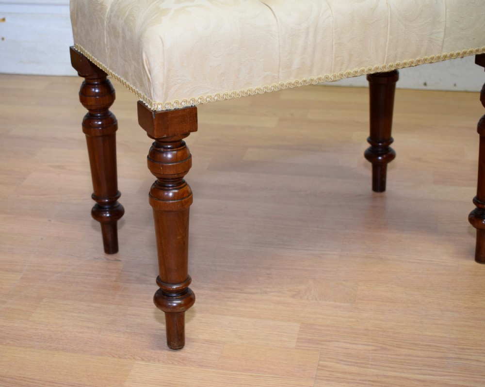 Antique Victorian Upholstered Stool  View XV