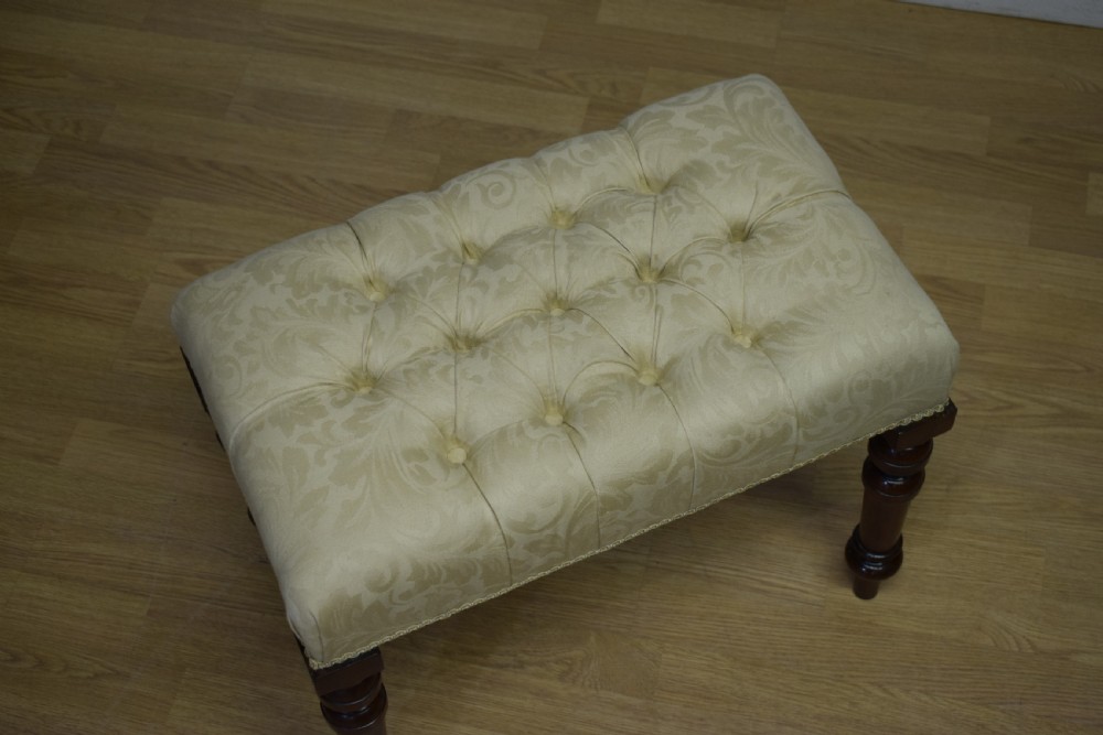 Antique Victorian Upholstered Stool  View XVI
